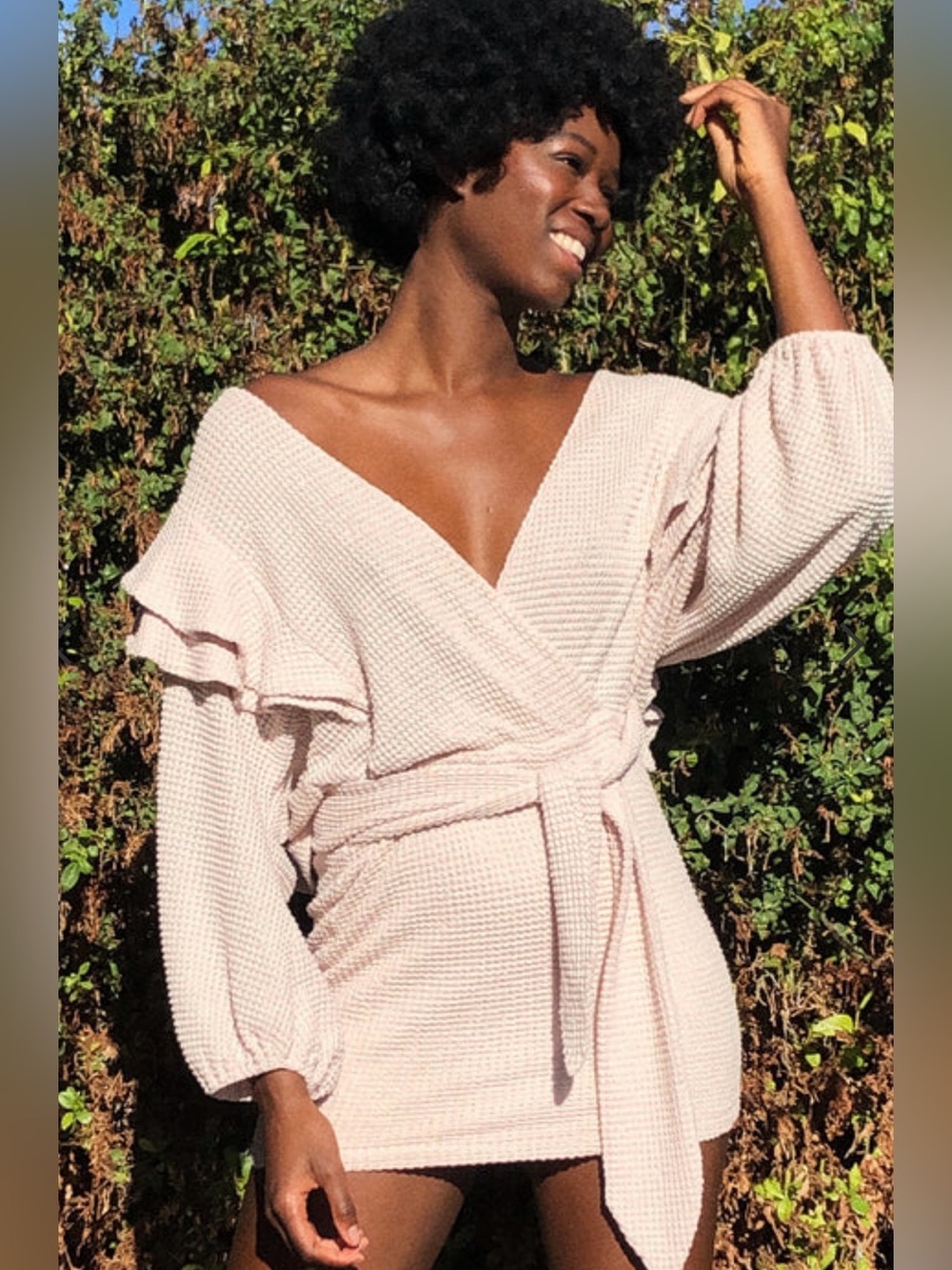 Saylor Gracelyn Mini Dress Faux Wrap Ruffle Medium